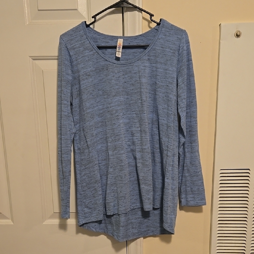 Women's Blue Long Sleeve Top